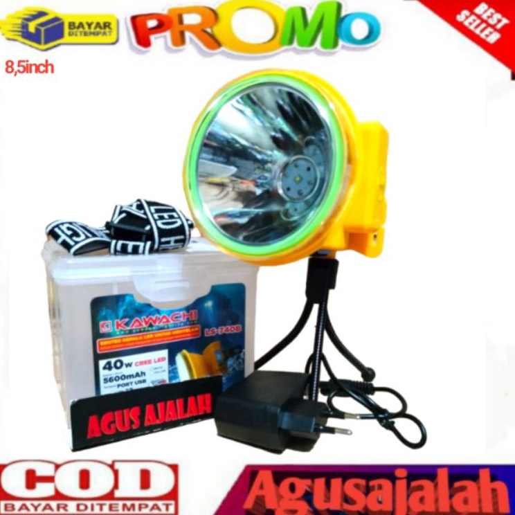 Terlaku cod Senter kepala selam kawachi 4wattLS74A cahaya putihkuning senter selam kawachi 74b sente