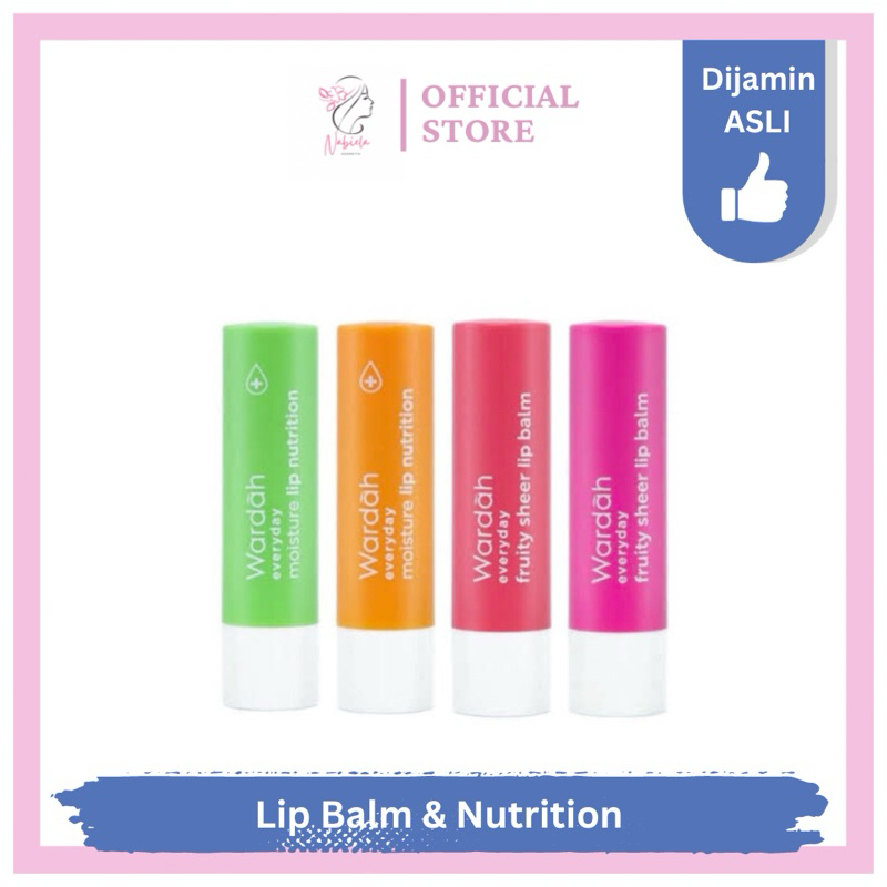 Wardah Everyday Fruity Sheer Lip Balm | Lip Balm Nutrition | Pelembab Bibir | Lip Gloss