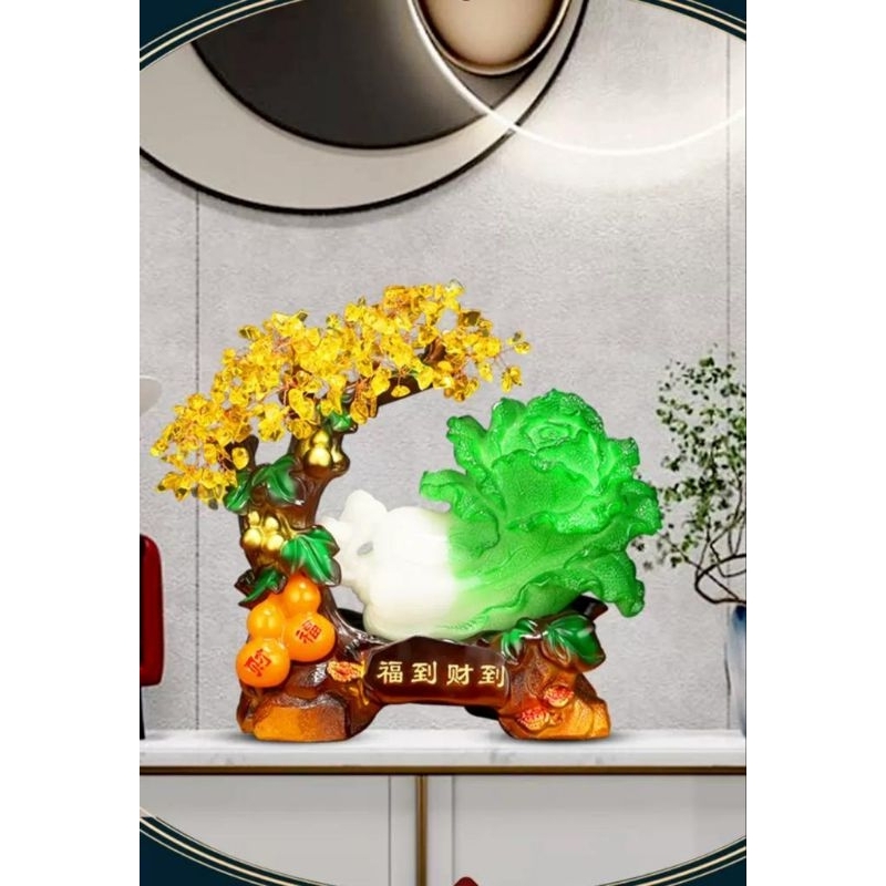 Pajangan Patung Minimalis Pajangan Lemari Sawi Putih Bahan Premium