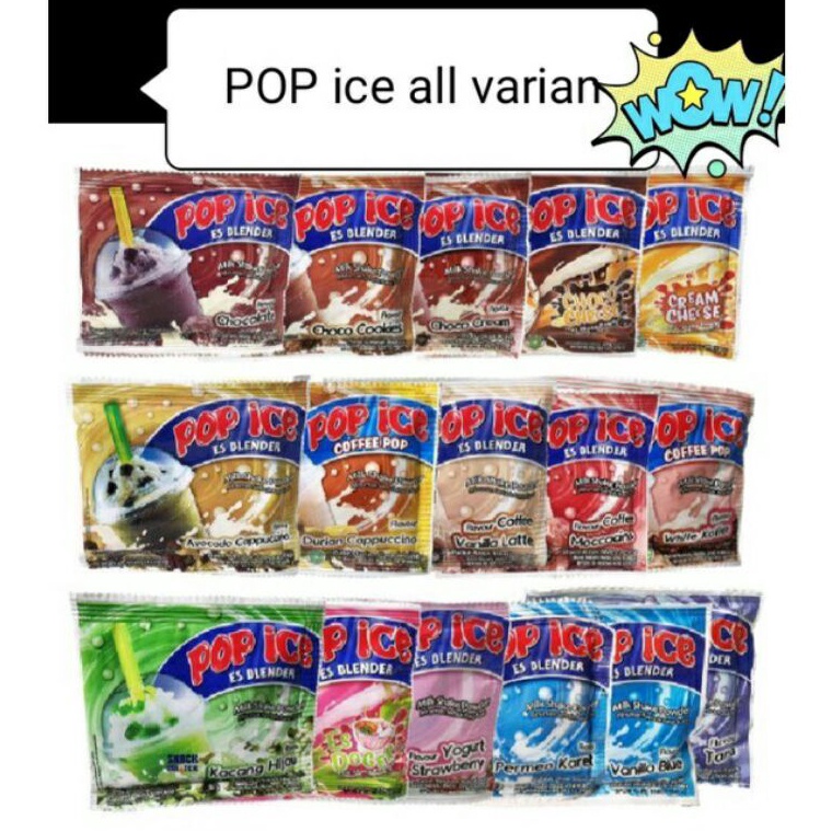 

PROMOZAA5 POP ICE ES BLENDER MINUMAN SERBUK ANEKA 1 Renceng ISI 1 Sachet YF