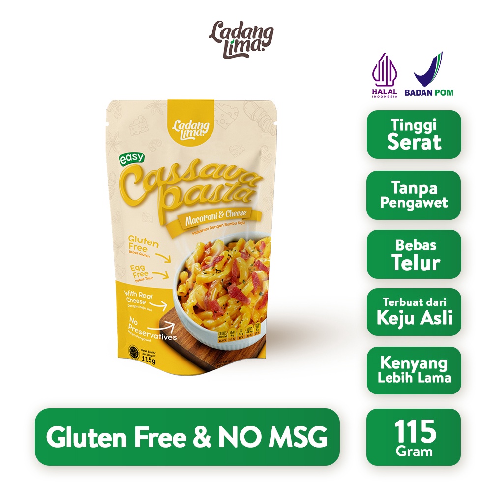 

CODEBARANG512UWJ Pasta Mac and Cheese 115g Pasta Gluten Ladang Lima 8PT