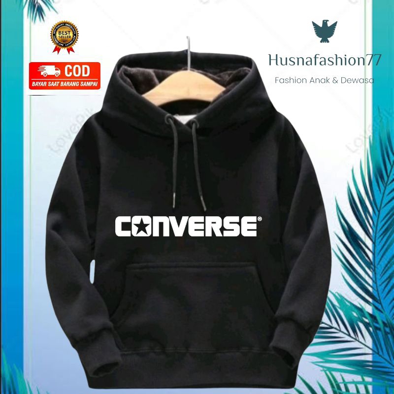 jaket Hoodie sweater Converse anak usia 3 sampai 12 tahun laki-laki perempuan