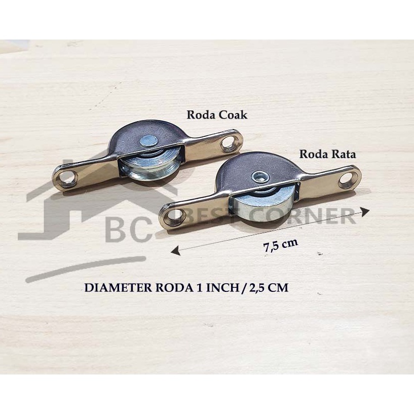Baru Roda Ulih Size 1 inch  roda etalase  roda laher coak dan rata