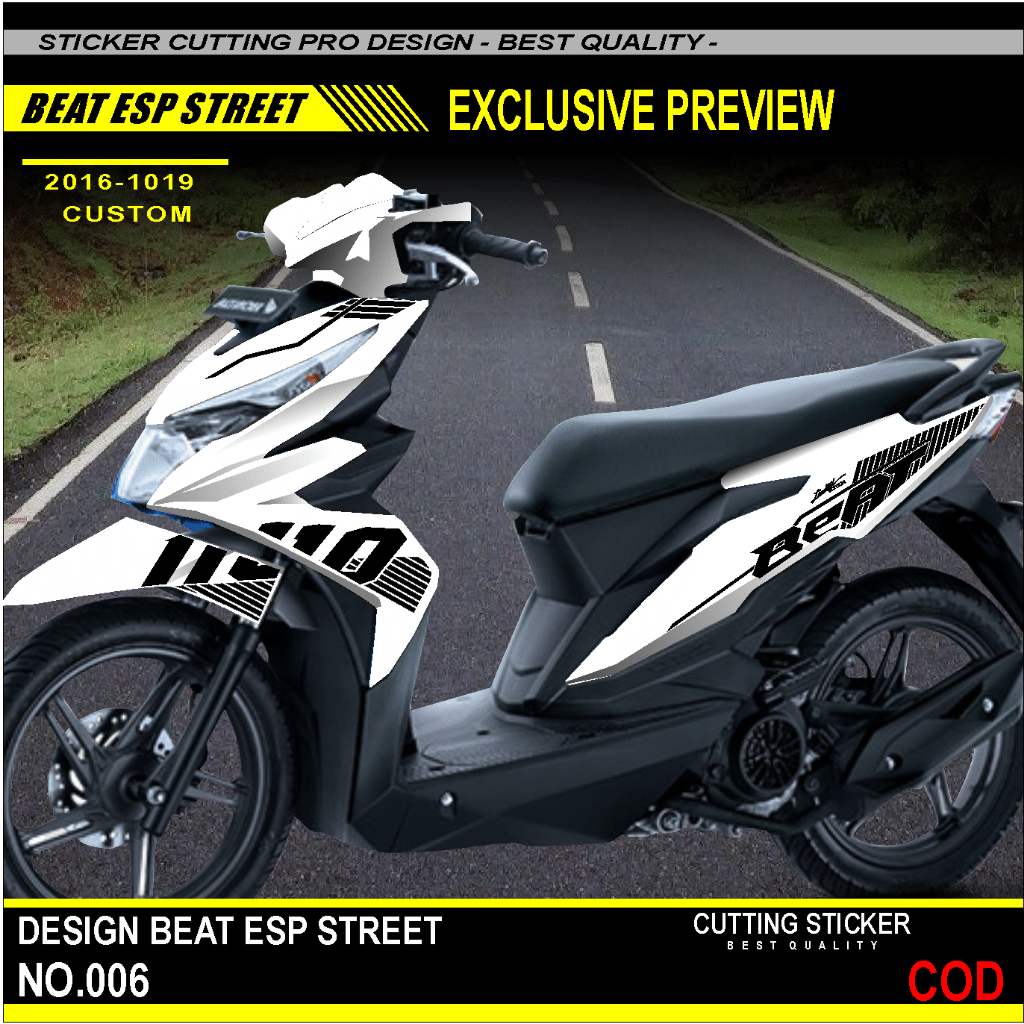 STIKER STRIPING BEAT STREET | STIKER CUTTING MOTOR BEAT ESP STREET 2016 - 2019 ZA-006