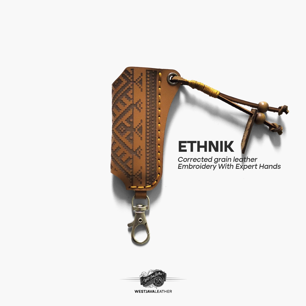 WJ Leather - Tempat Korek Gas Kulit Asli Ethnik Tokai - Case Korek Api Cricket Lighter