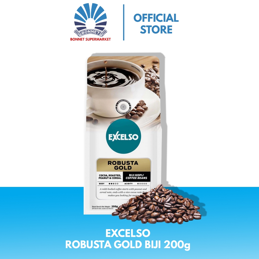 

Excelso Robusta Gold 200g Biji 8991002102118