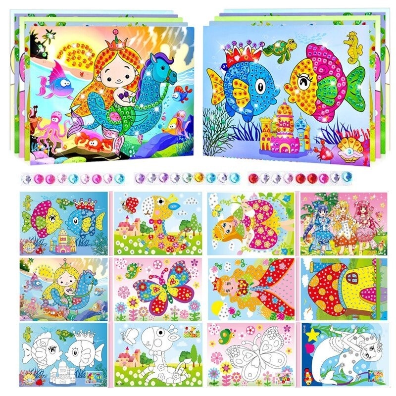 DIAMOND PAINTING - MAINAN ANAK STIKER MANIK TEMPEL