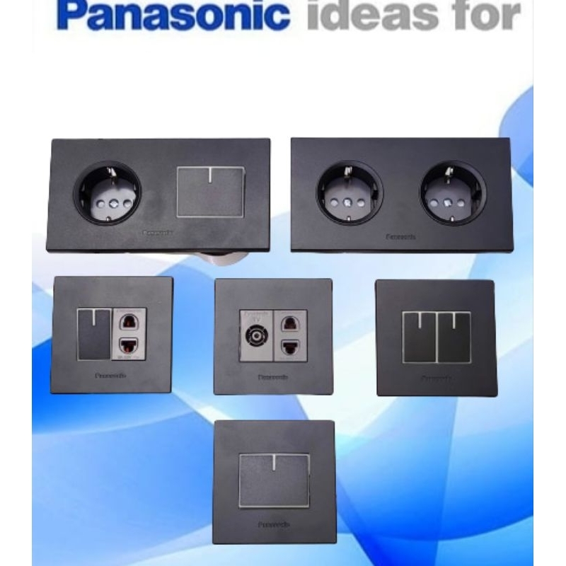 SAKLAR DAN STOP KONTAK INBOW(IB) PANASONIC HITAM,BELUM TERMASUK INBOW DOS