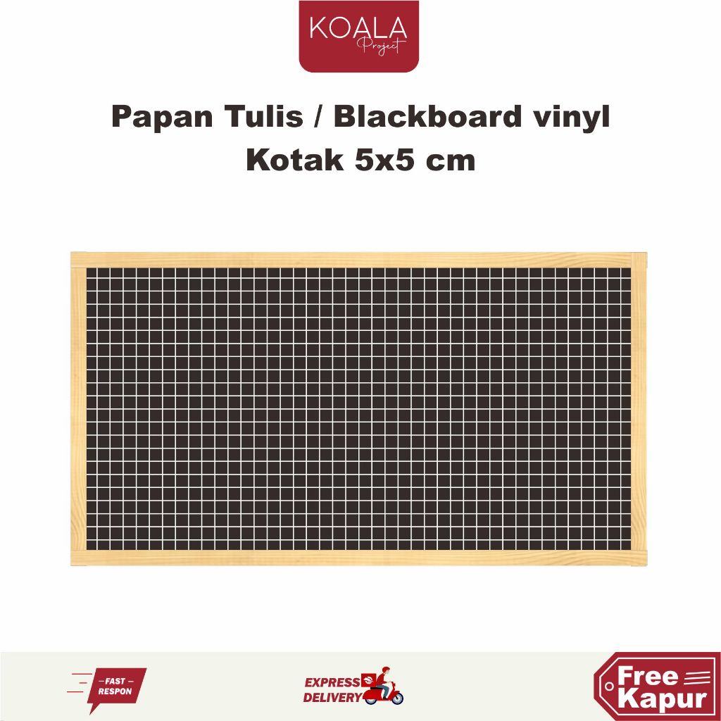 

PAPAN TULIS BLACKBOARD PRINT VINYL 120X240 CM 9MM KOTAK KOTAK - KOALA PROJECT