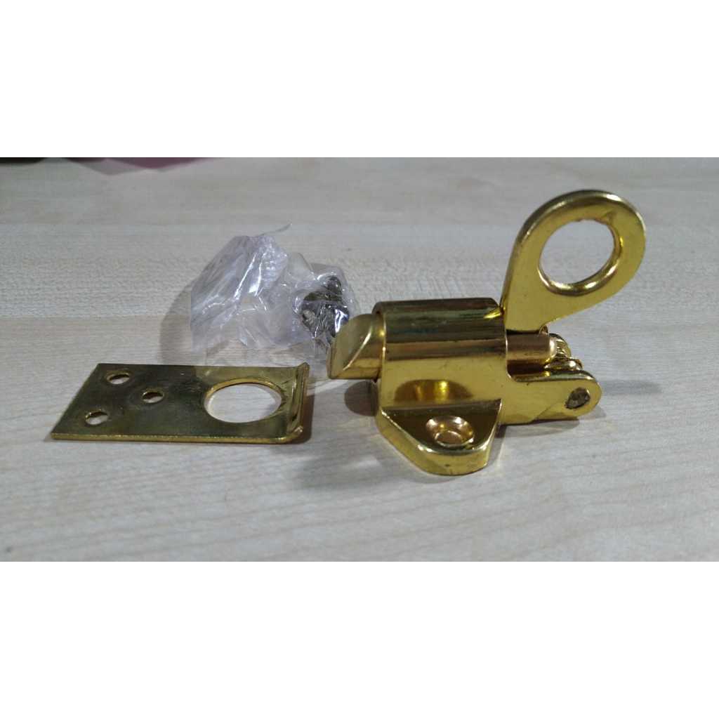 Grendel Kodok Jendela Kuningan Stainlees