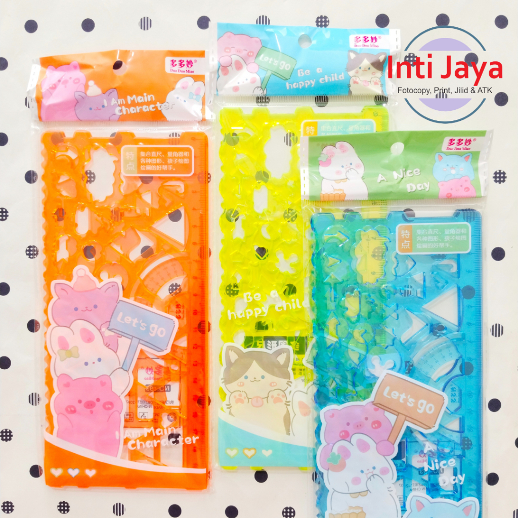 

Mistar Sablon Mal Anak Fancy/ Mistar Plastik Belajar Bentuk