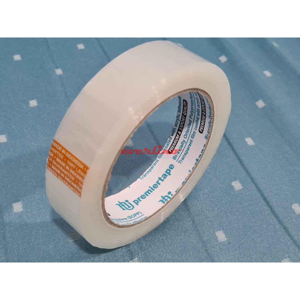 

berkah Premier Tape 24 mm 100 yard isolasi solasi selotip isolatip lakban plakban clear bening transparent packing 24mm 1" 1 inch