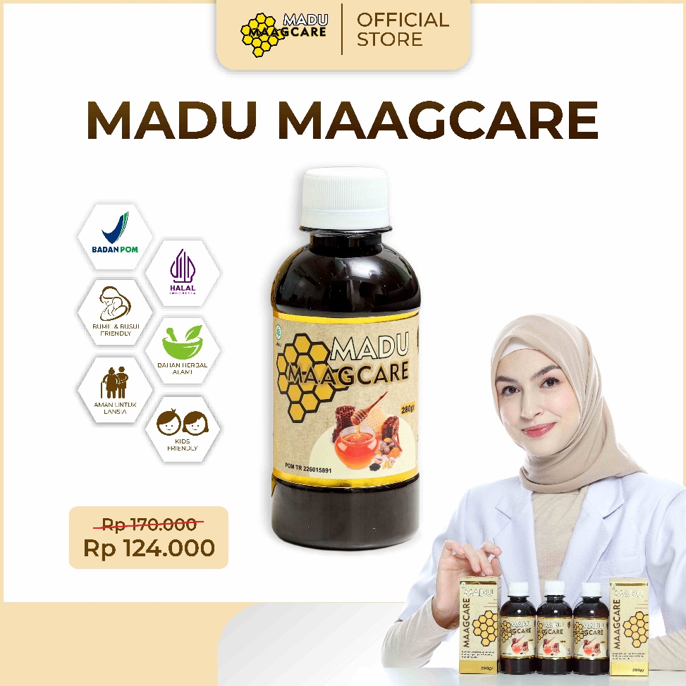 

vkpt 16 Maagcare Madu Herbal Asam Lambung Maag Kronis Gerd Kronis Asli BPOM 76