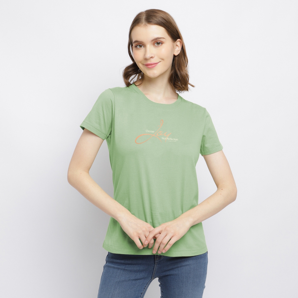 C2 Sanora Green T-Shirt Wanita