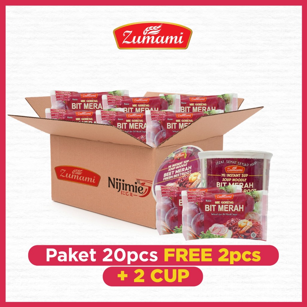 

PAKET MIE GORENG SAYUR ZUMAMI BIT MERAH ISI 20 PCS FREE MIE GORENG 2 PCS
