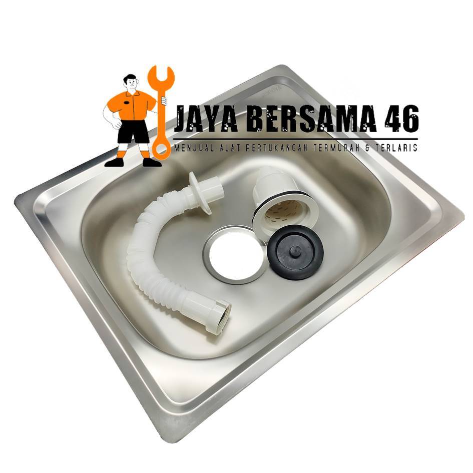Ekspedisi - Nagoya Bak Cuci Piring 1 Lubang 50x40 Cm / Wastafel Stainless 1 Lubang / Sink Cuci