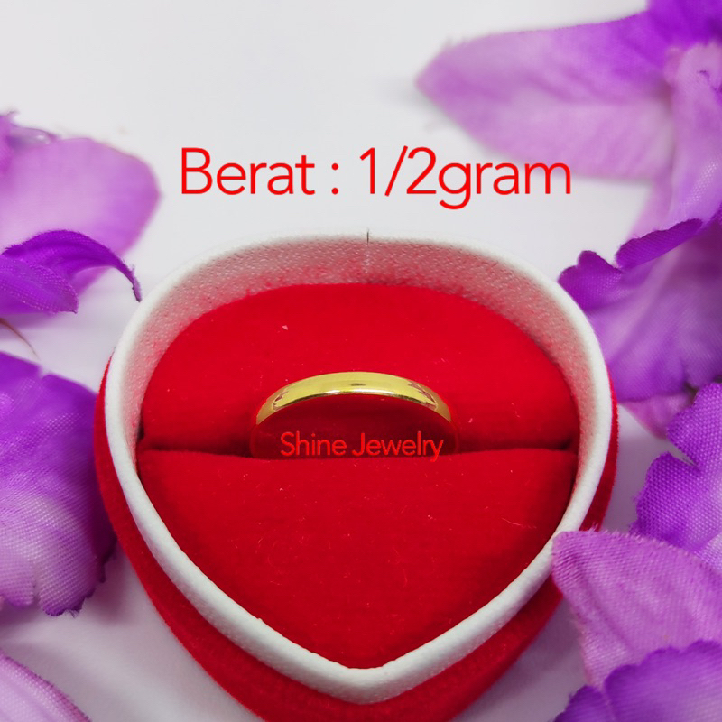 cincin polos 1/2gram emas muda