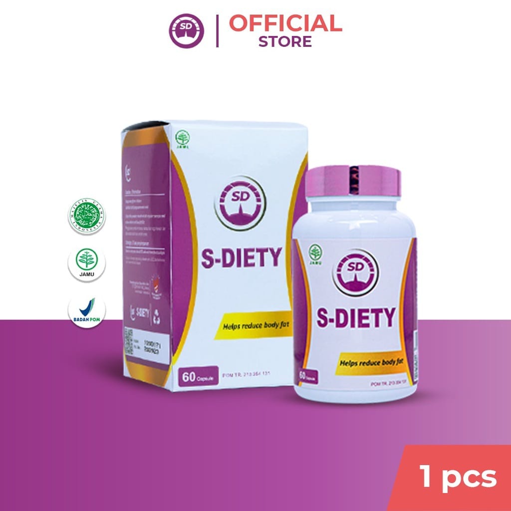 

S-DIETY_Suplemen Obat Pelangsing Diet Herbal Penurun Berat Badan FREE Headband +1EMAS