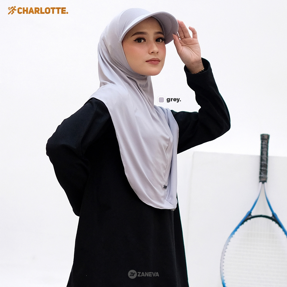 Zaneva - Charlotte Hijab Instan topi sport by Zaneva || Hijab Olahraga Terbaru Kekinian