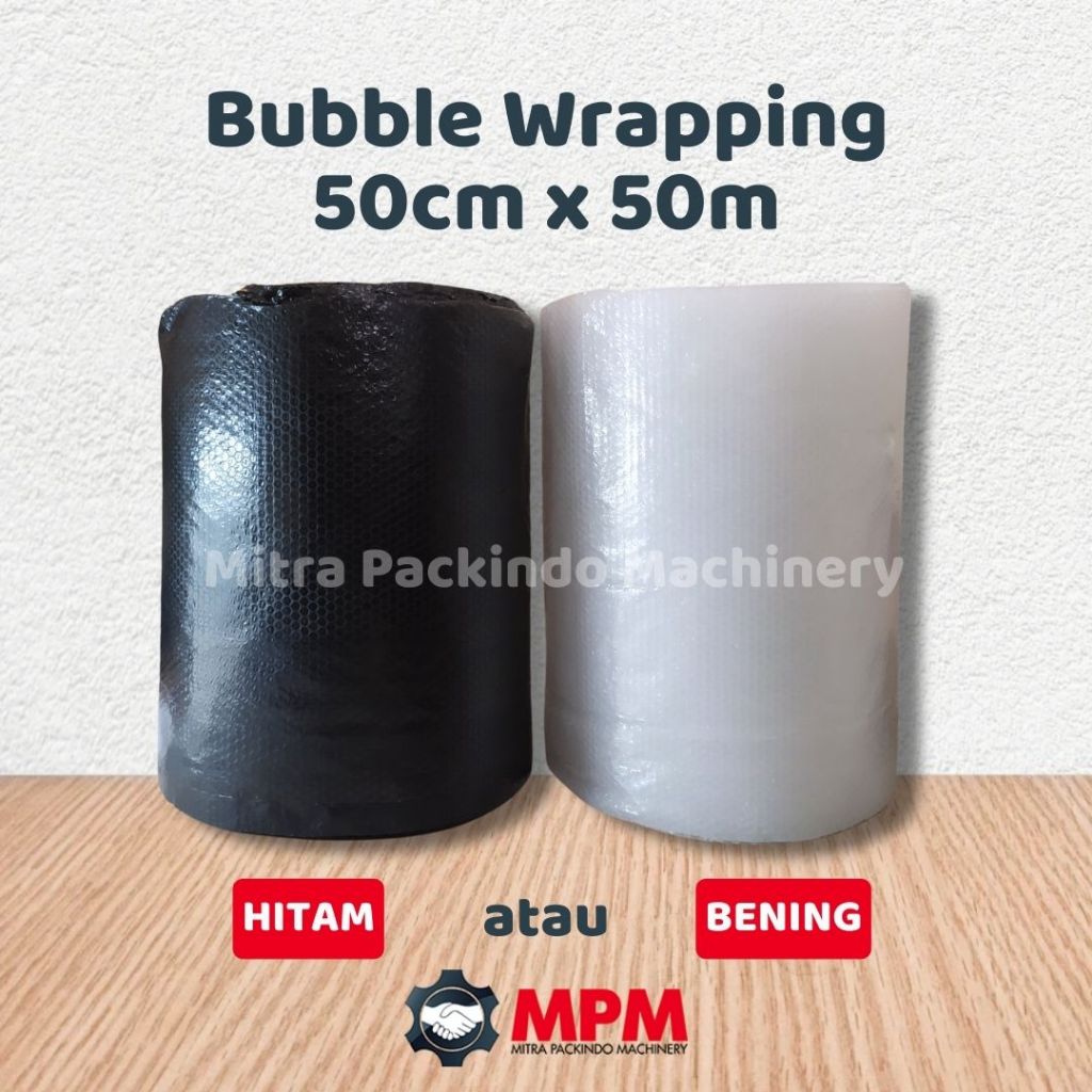 

Bubble Wrapping 50cm Bening / Hitam / Buble Wrap / Plastik Gelembung 50 cm ROLL