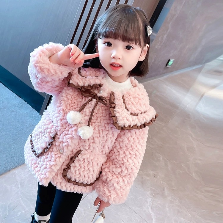 Girl coat import Barbie kids jacket winter Clara hangat musim dingin jaket anak inner bulu thermal c