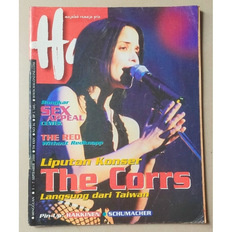 Majalah Hai 1 September 2000 : Cover Andrea The Corrs