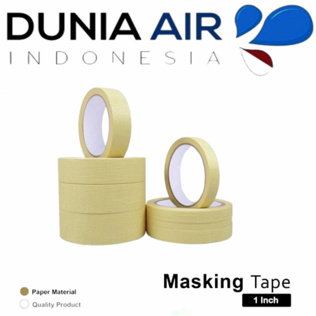 

Masking Tape 1 inch l Lakban Kertas l Kertas Lem l Solasi l Isolatip T