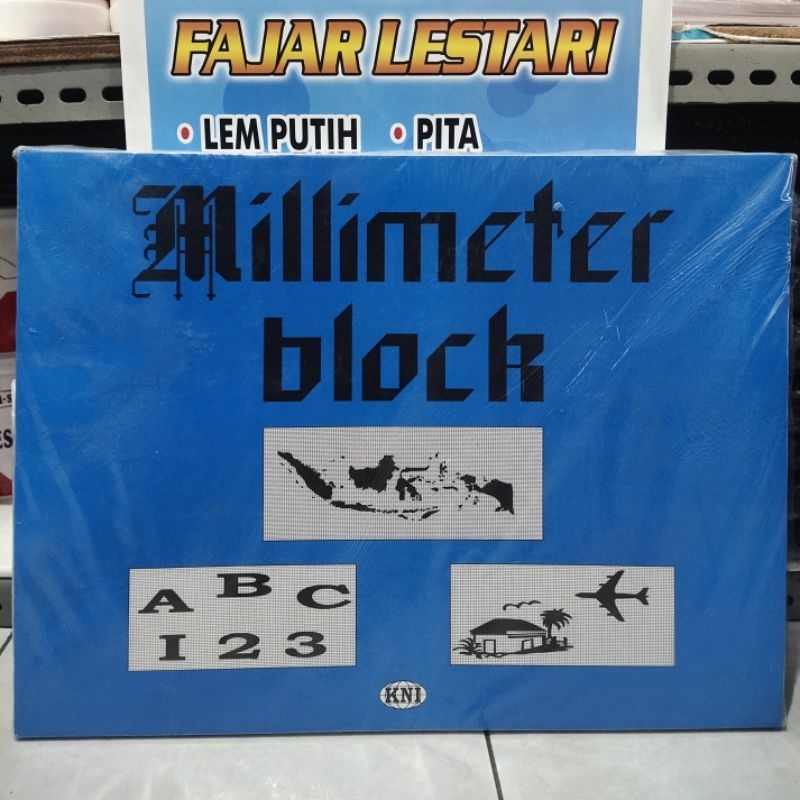 

(1 PACK ISI 25 BUKU) KNI - Milimeter Block Ukuran A3 / double folio