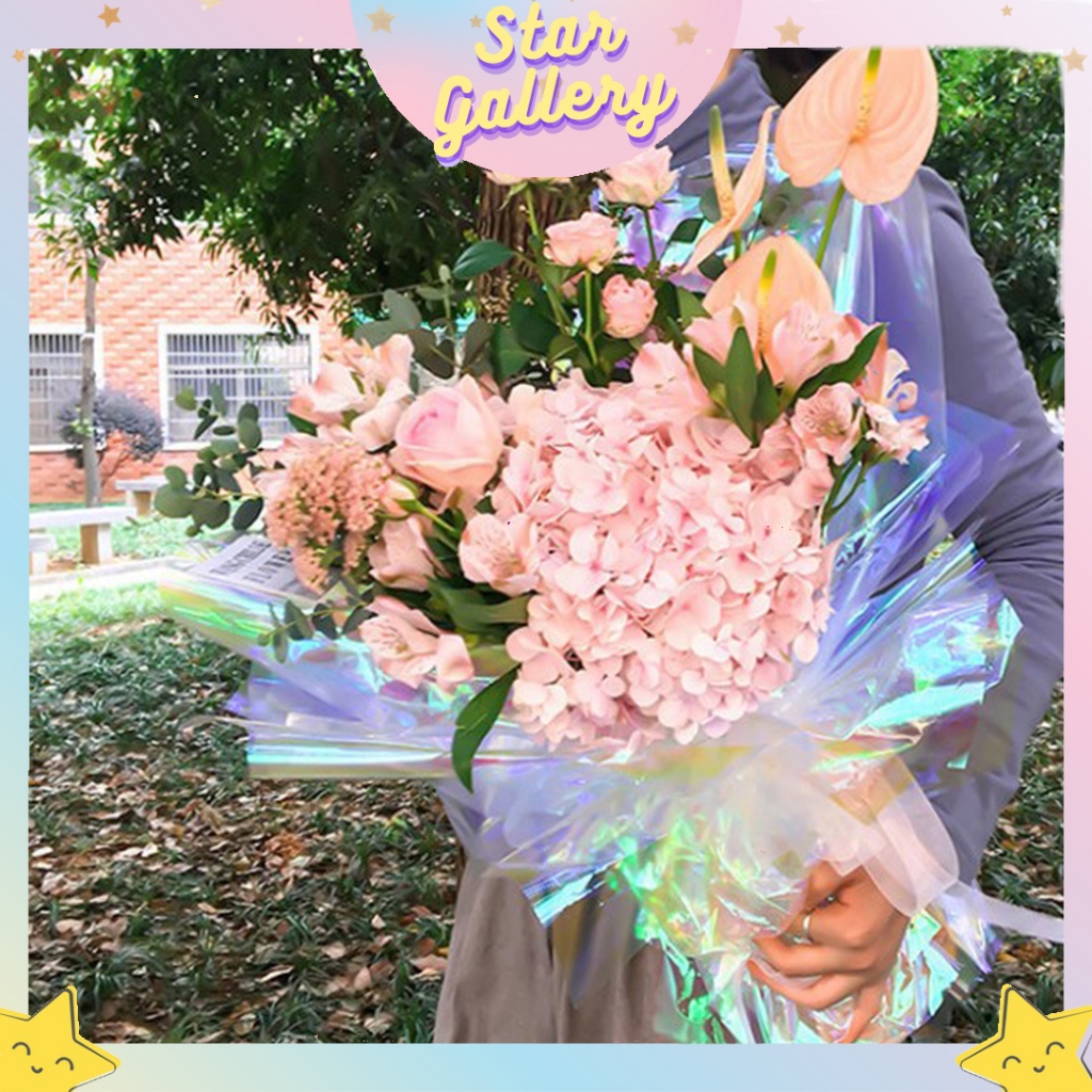 

Kertas Bunga Buket Hologram Flower Wrapping Paper Cellophane Kertas Buket Florist KB6045