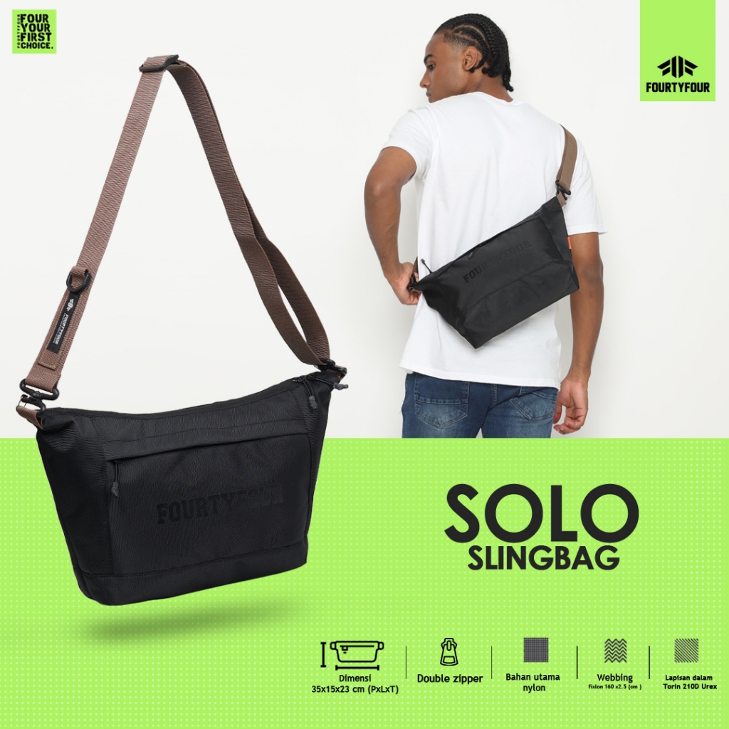 FOURTYFOUR SOLO - Tas Selempang Pria Premium - Slingbag Pria