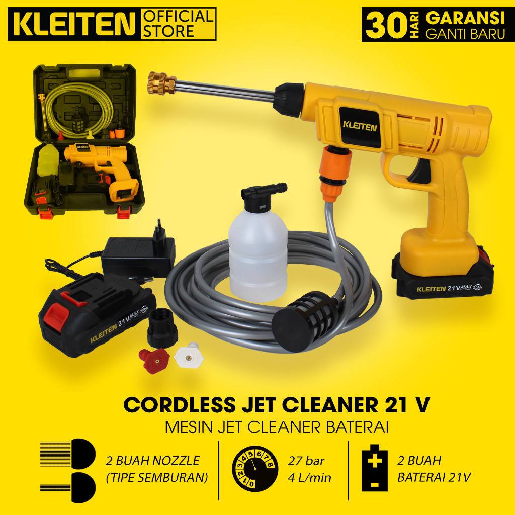 Jet Cleaner Baterai Alat Cuci Motor Cuci Mobil 2 Baterai  Steam Cordless Jet Cleaner Mesin Cuci AC M