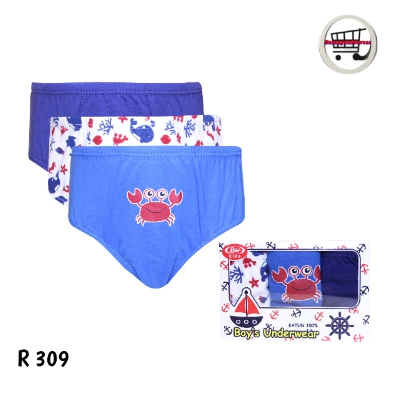 RIDER Celana Dalam Anak Laki laki R 309 Kids Isi 3 Pcs