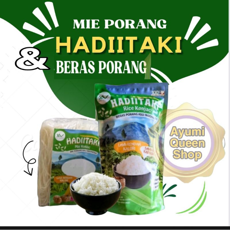 

HADIITAKI MIE & BERAS PORANG @500 GRM