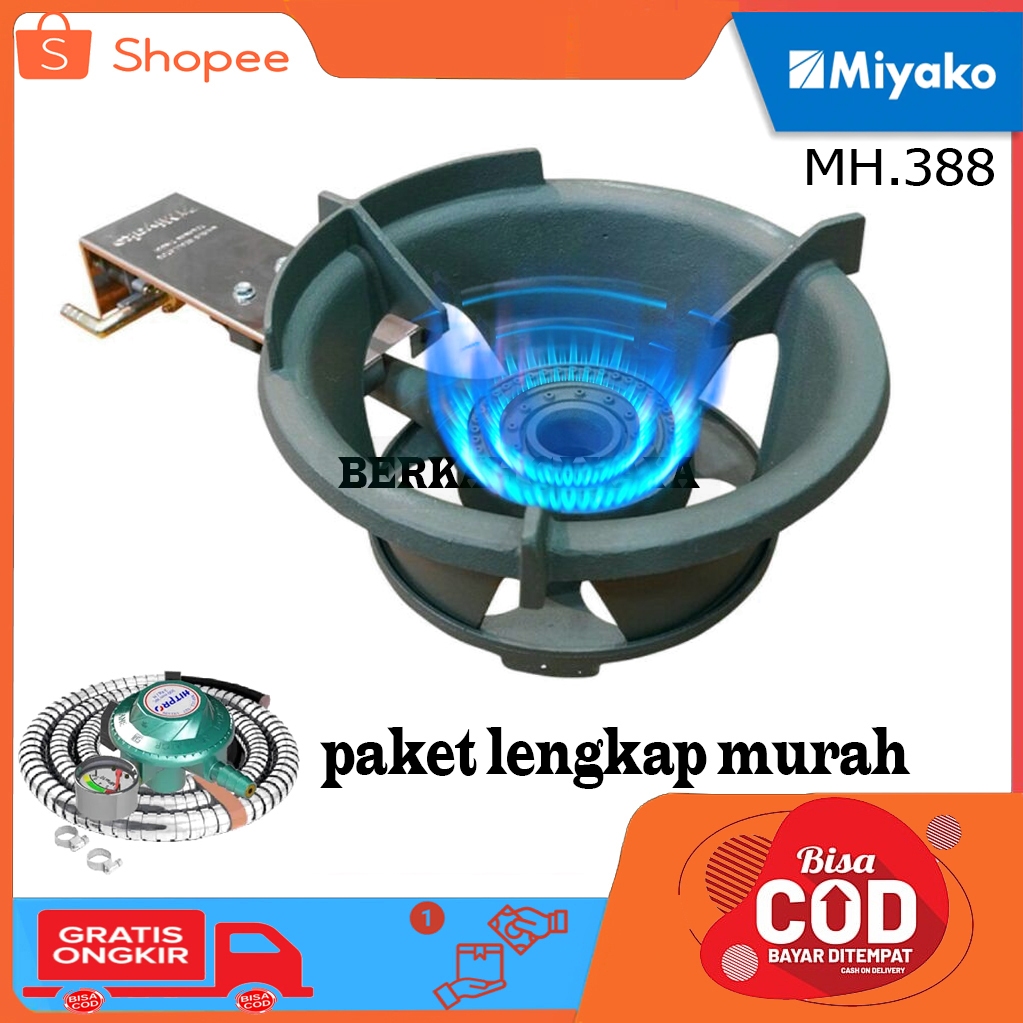 Kompor Gas Komersil Miyako MH-388 Kompor gas 1 tungku dengan kapasitas besar