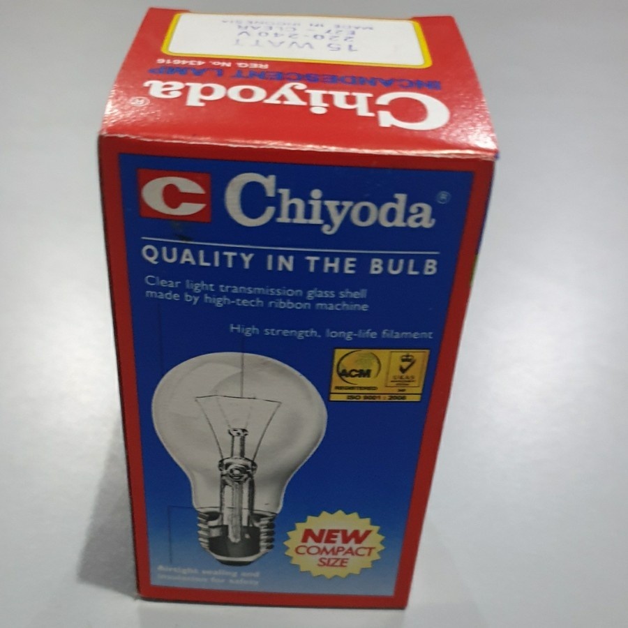 Lampu Dop Chiyoda 15W 15 W 15 Watt Bohlam Pijar 220V - 240V