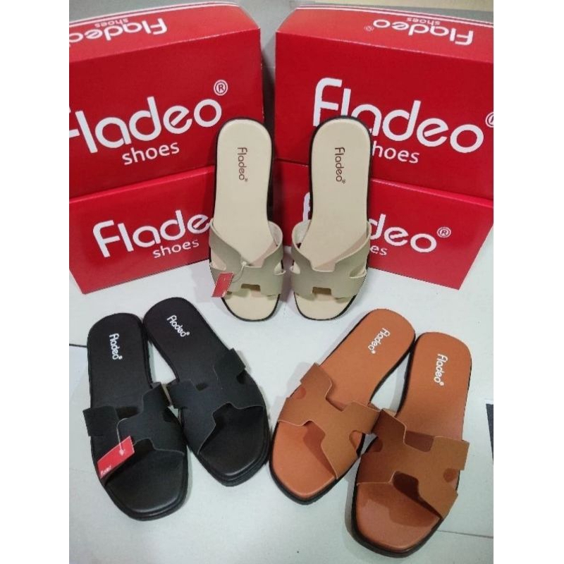Sandal Wanita Selop Fladeo , Sandal Wanita , Sandal Wanita Motif H