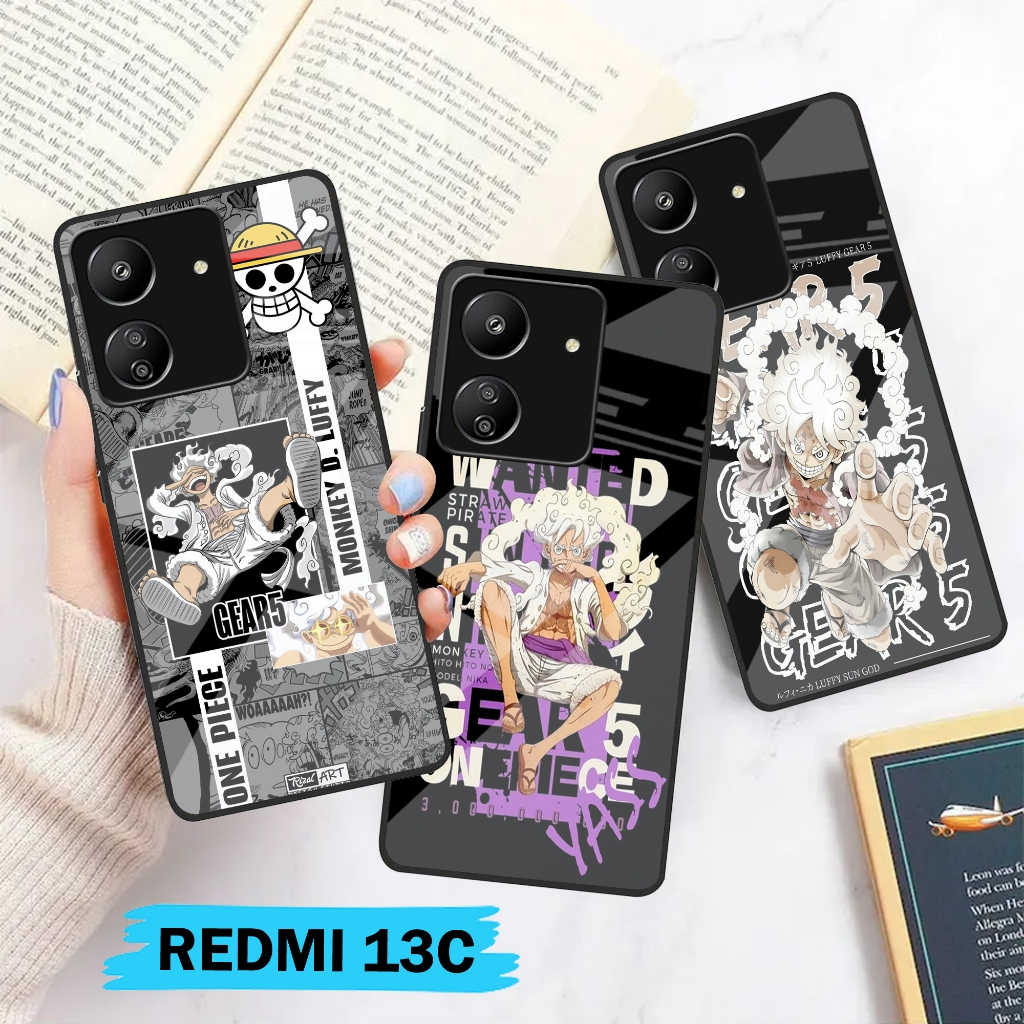 Softcase Glass Redmi 13C [39] Softcase Kaca Anime Redmi 13C - Silikon Glosy Redmi 13C - Case Protect