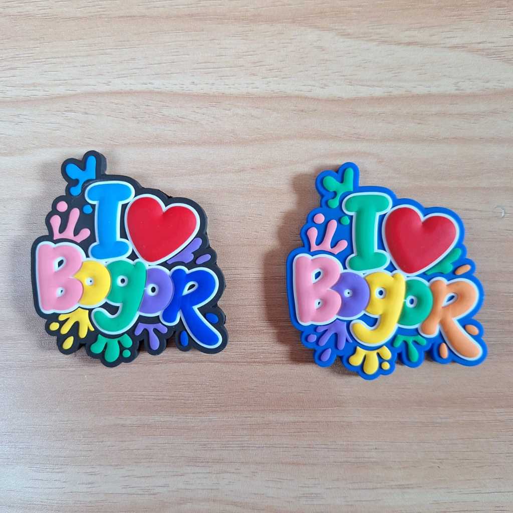 GROSIR Fridge magnet / tempelan kulkas karet / rubber " I LOVE BOGOR "