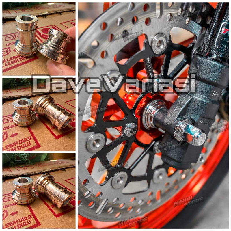 2PCS (SEPASANG) BOSHING GEARBOX VLEG SCOOPY DONAT RING 12 UPGRADE VELG 14 16 17 RACING ATAU VLEG