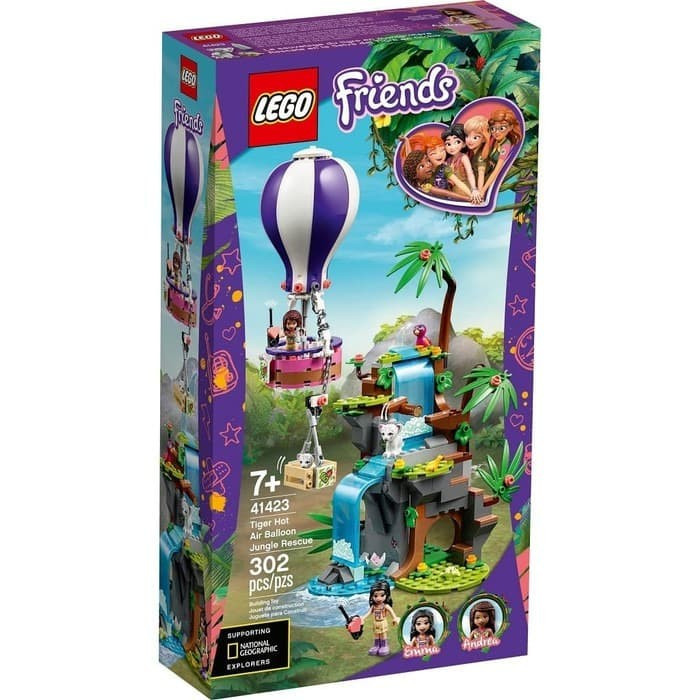 LEGO FRIENDS 41423 Tiger Hot Air Balloon Jungle Rescue