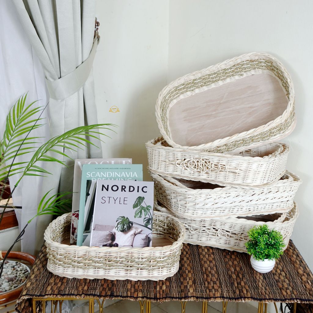 Keranjang Parsel Kotak Rotan / keranjang hantaran rotan kotak aesthetic