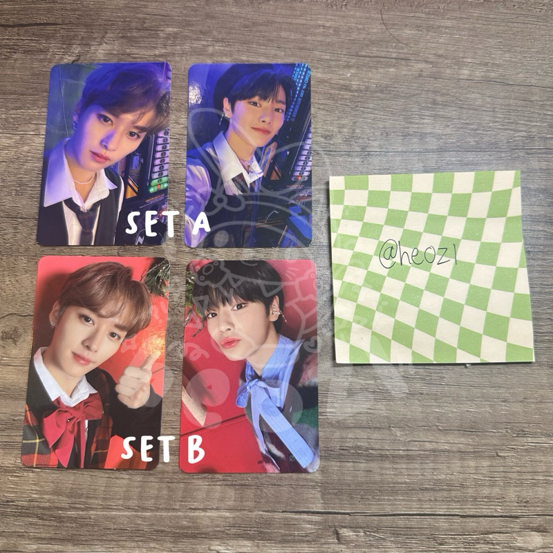 CHRISTMAS EVEL CE CEVEL ALBUM CONCEPT A B UNGU MERAH LEE KNOW LINO I.N JEONGIN AYEN PC PHOTOCARD STR