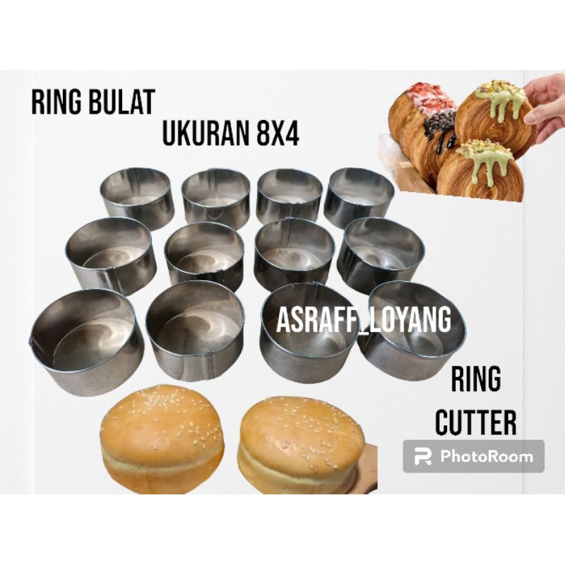 ring bulat 8x4 isi 12 pcs ring bomboloni dan cromboloni