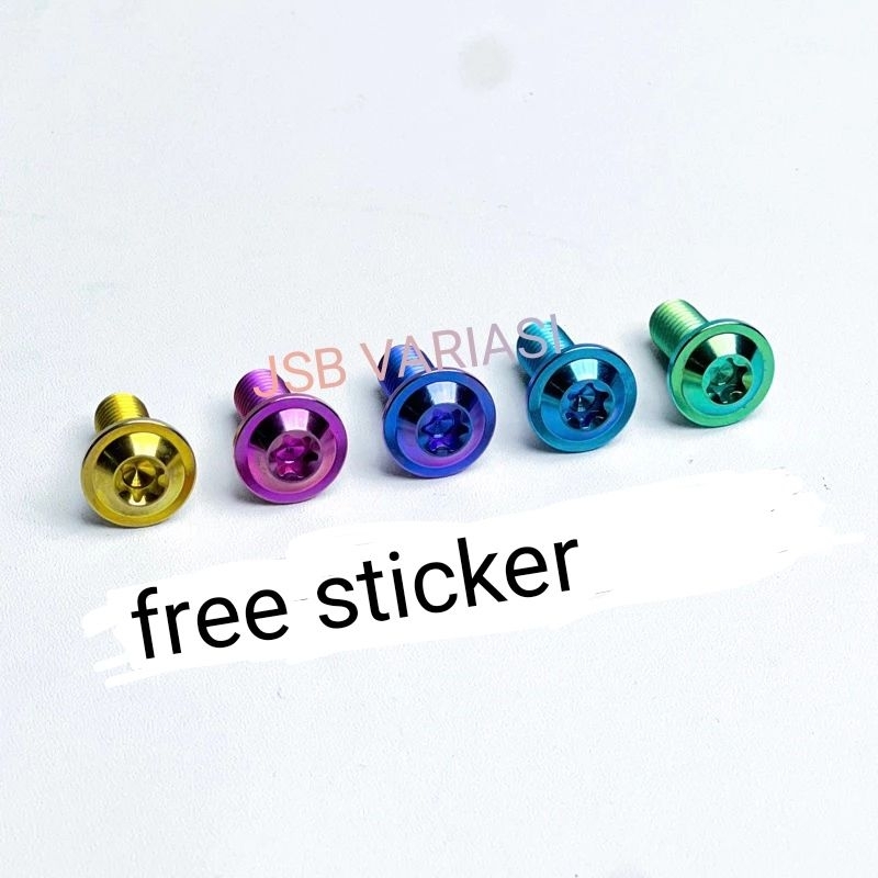 Baut Piringan Cakram Disc Titanium Yamaha & Honda Full Drat Grade 5  - JSB VARIASI