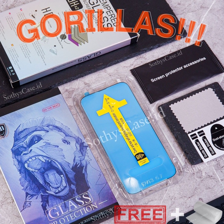 nu GORILLA Tempered Glass Superfit Anti Gores Kaca Untuk IPHONE SE 2 22 7 7 8 8 X XS MAX XR 11 12 13