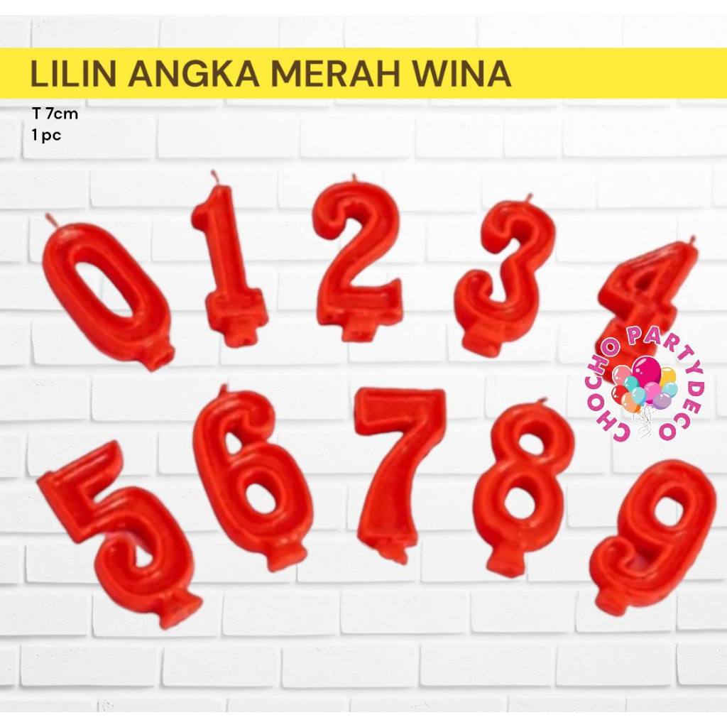 Lilin angka merah lilin angka merah putih lilin angka rainbow + bubble lilin merah saja