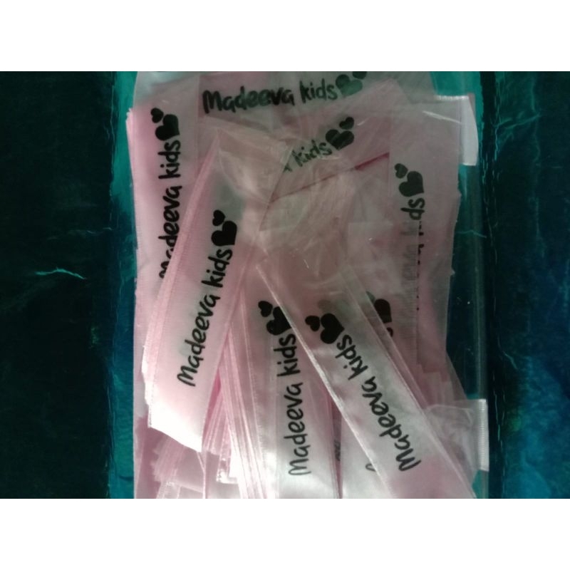 

label baju custom label hijab label custom label baju label gamis label masker label pita satin