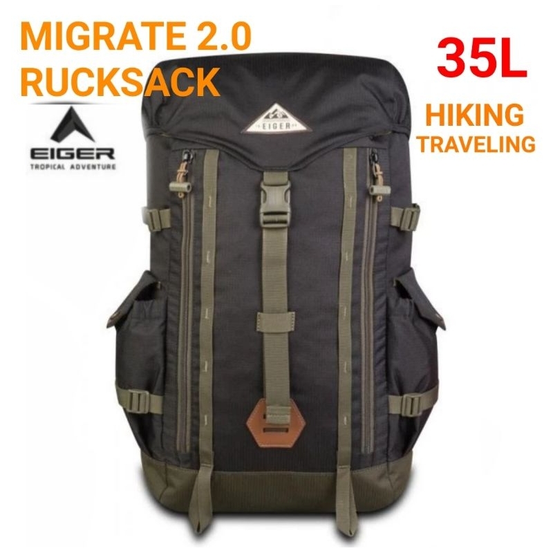 TAS RANSEL Eiger1989 MIGRATE 2.0 RUCKSACK 35L BACKPACK Black