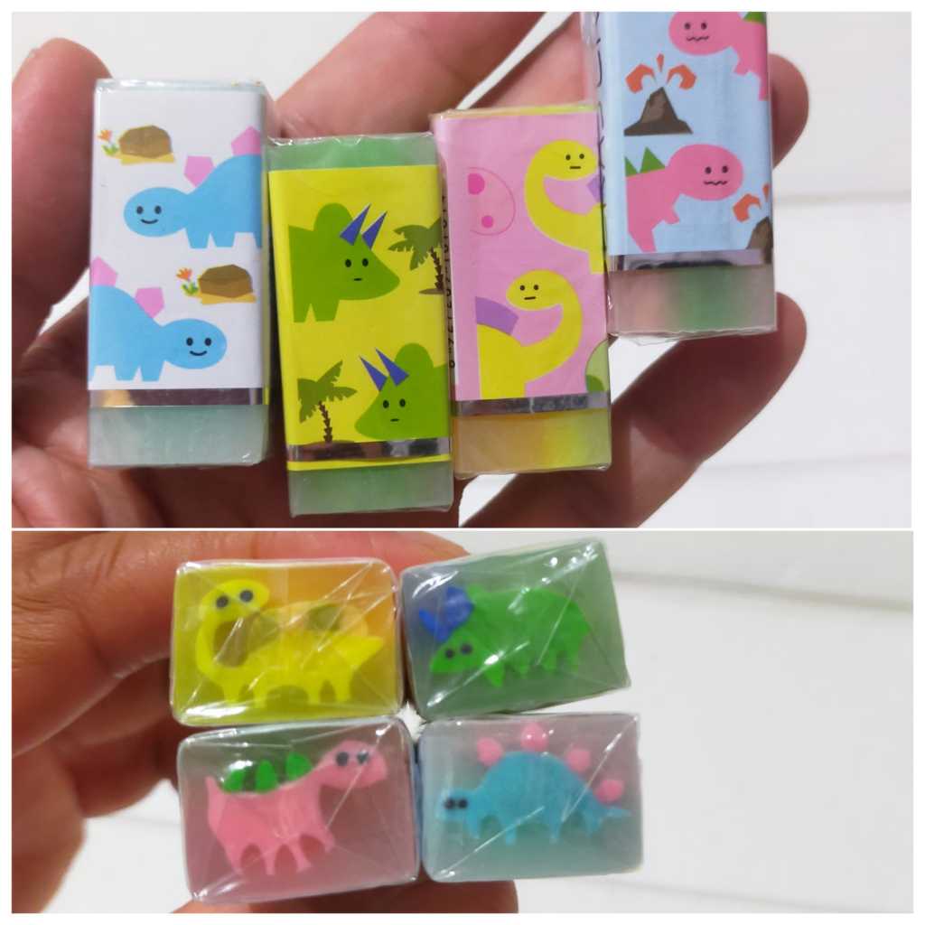 

Penghapus Gambar Dino Karakter dinosaurus Setip Aroma Wangi Hapusan Pensil