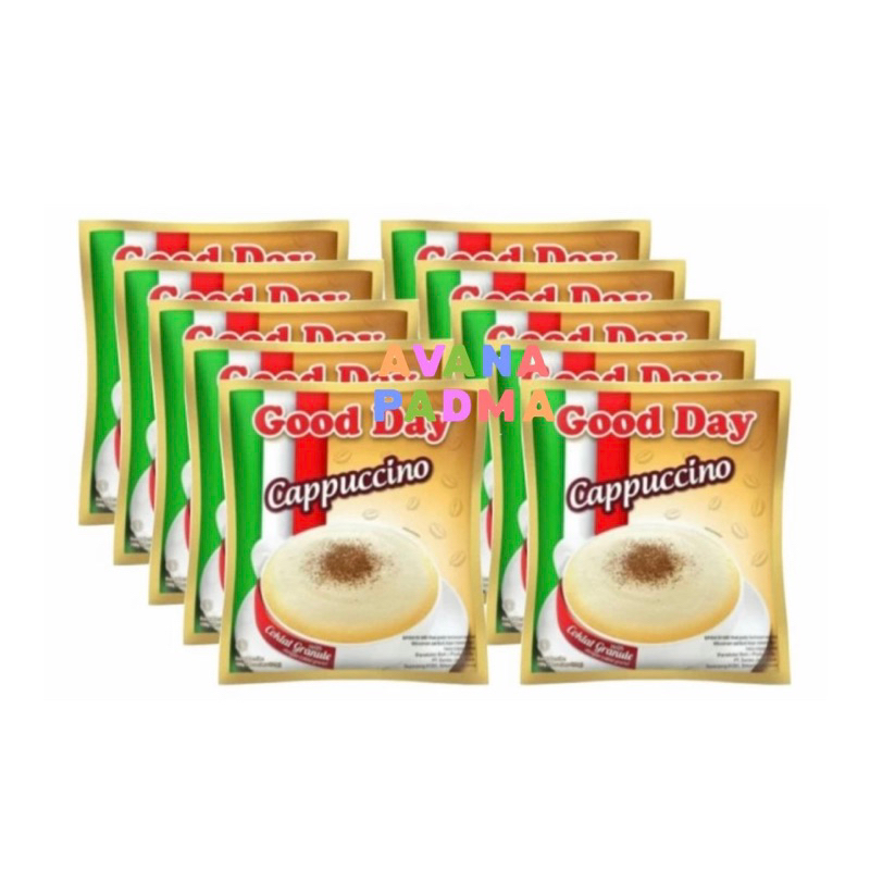 

Good Day Cappucinno (1 Renceng/10 Sachet)